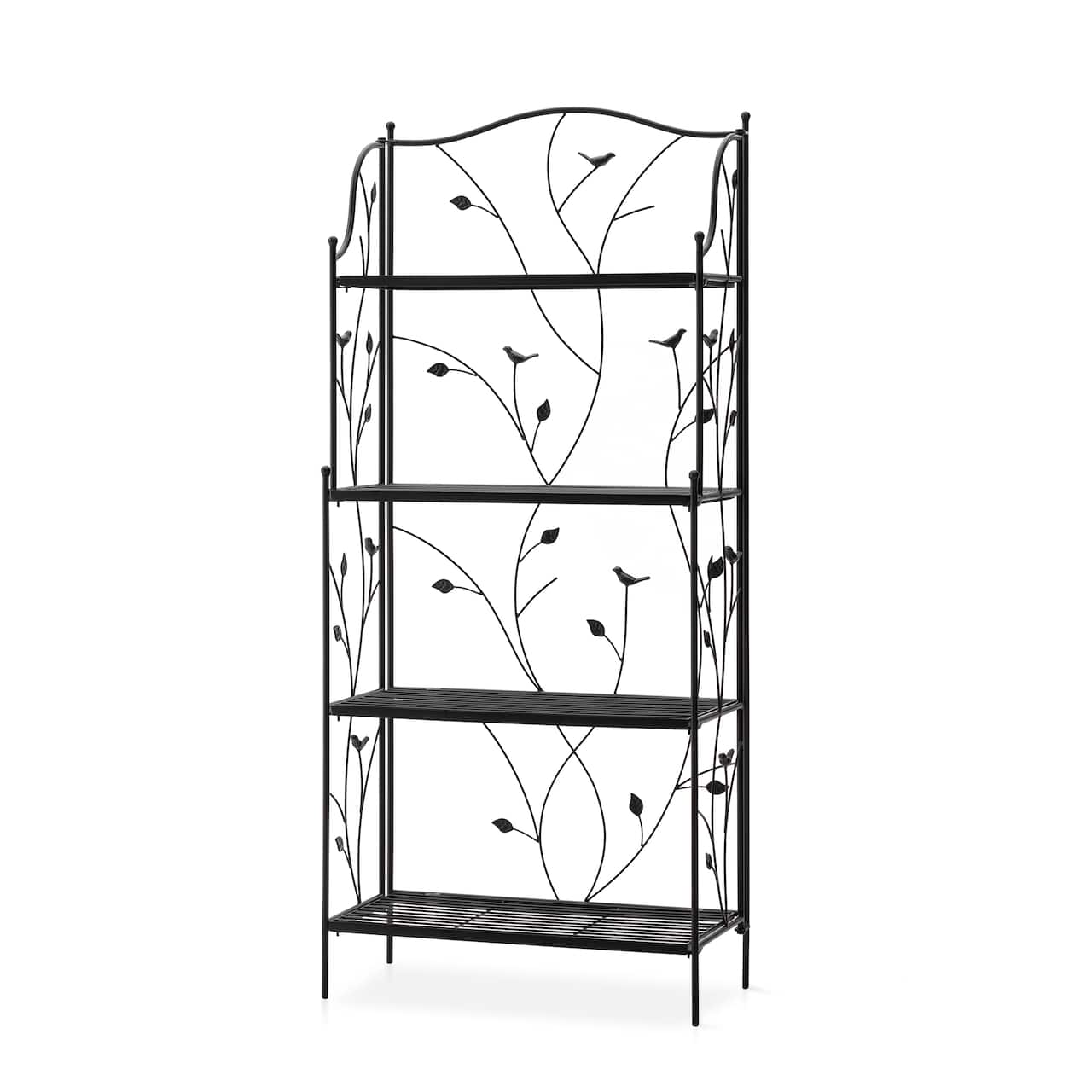 Glitzhome® 4ft. Metal 4-Tiered Rectangular Shelf Stand